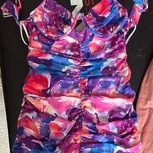 For Love And Lemons Purple and Pink Dress